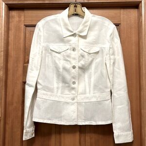 White linen jacket size 10